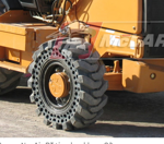12.5x80-18 / 36.5x12-20 Backhoe Solid Rubber NuAir DT Tire - Heavy Duty
